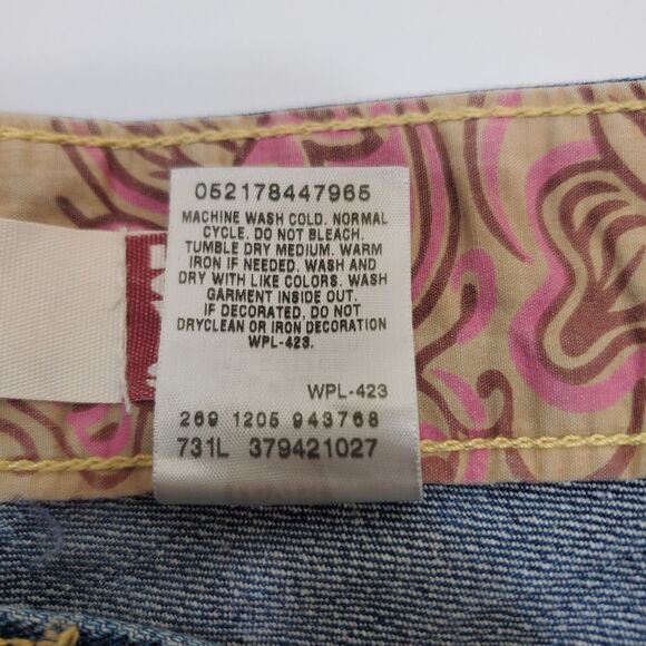 Levi’s Shorts Women Size 1 Slouch 504 Dark Way Distressed Hem Legs NEW - Picture 7 of 14